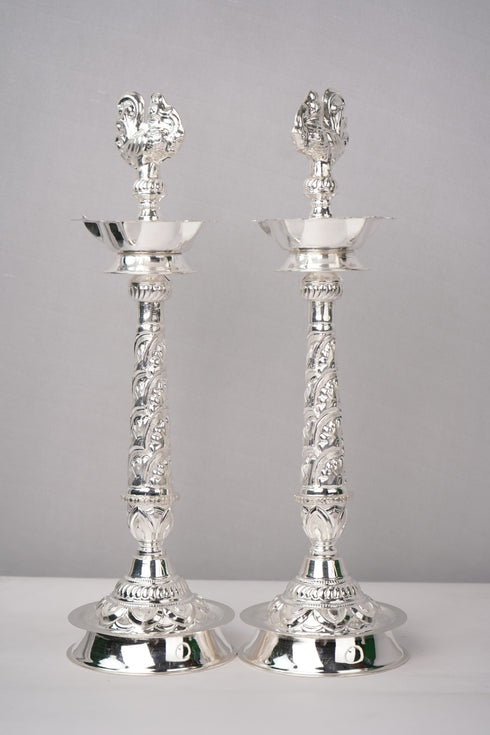 Pure Silver Diya Pair 480g